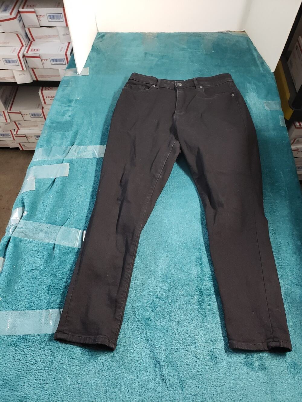 Loft Jeans Size 8 Petite Womens Black Pants Ladies Mid Rise The Curvy Skinny